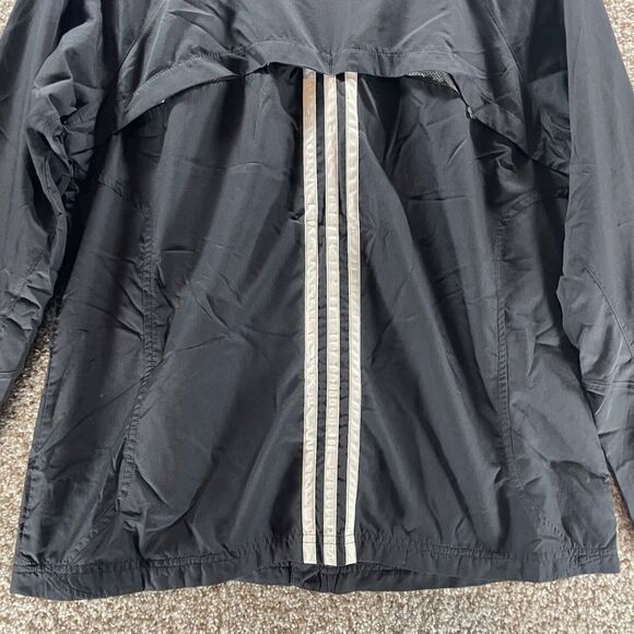Adidas Jacket Womens Large Black Vented Windbreaker Full Zip Outdoor Logo Ladies - Picture 8 of 13